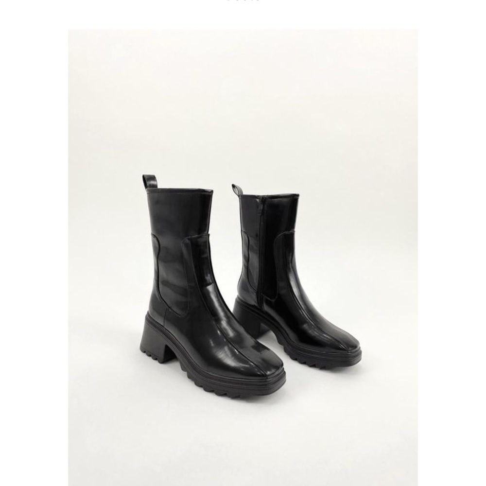 Brooklyn Faux Leather Patent Boots